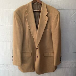 Vintage Evan Picone For Filene’s Camel Hair? Blazer Jacket 46R Tan Made In USA